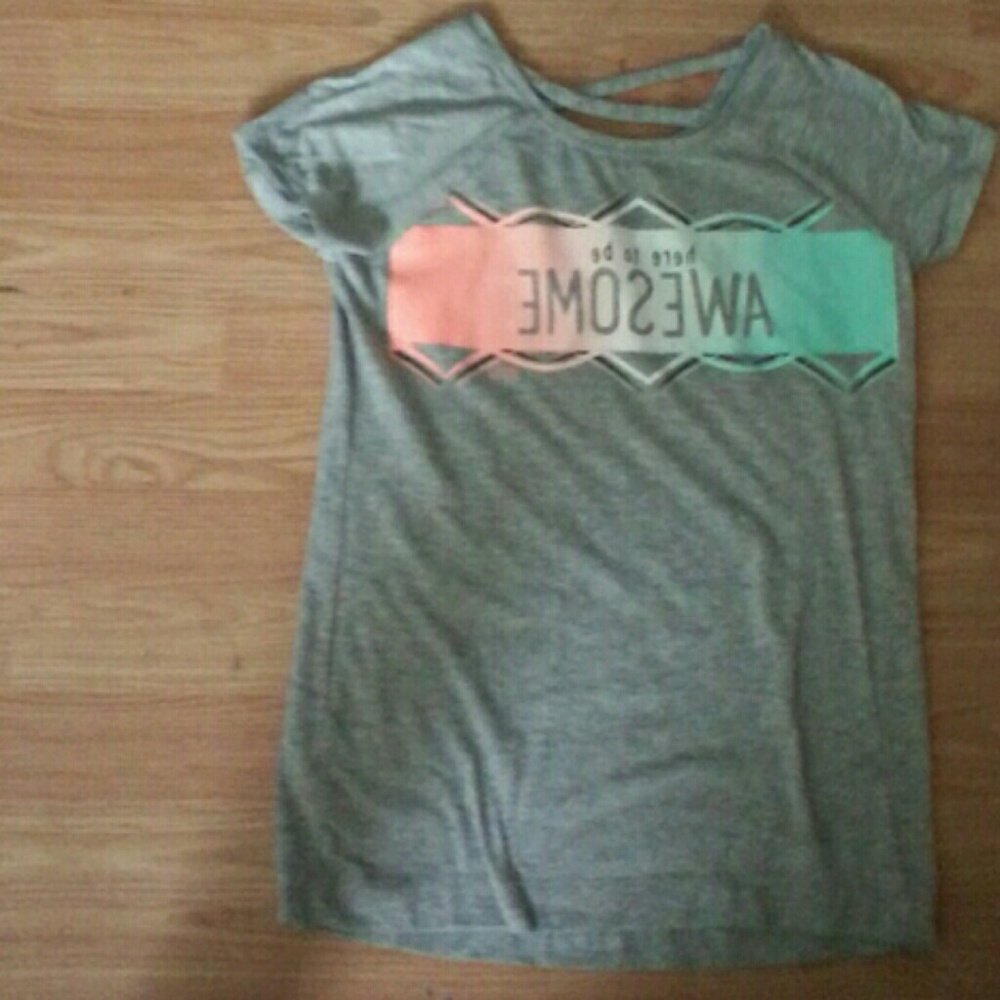 Youth graphic tee with cross back